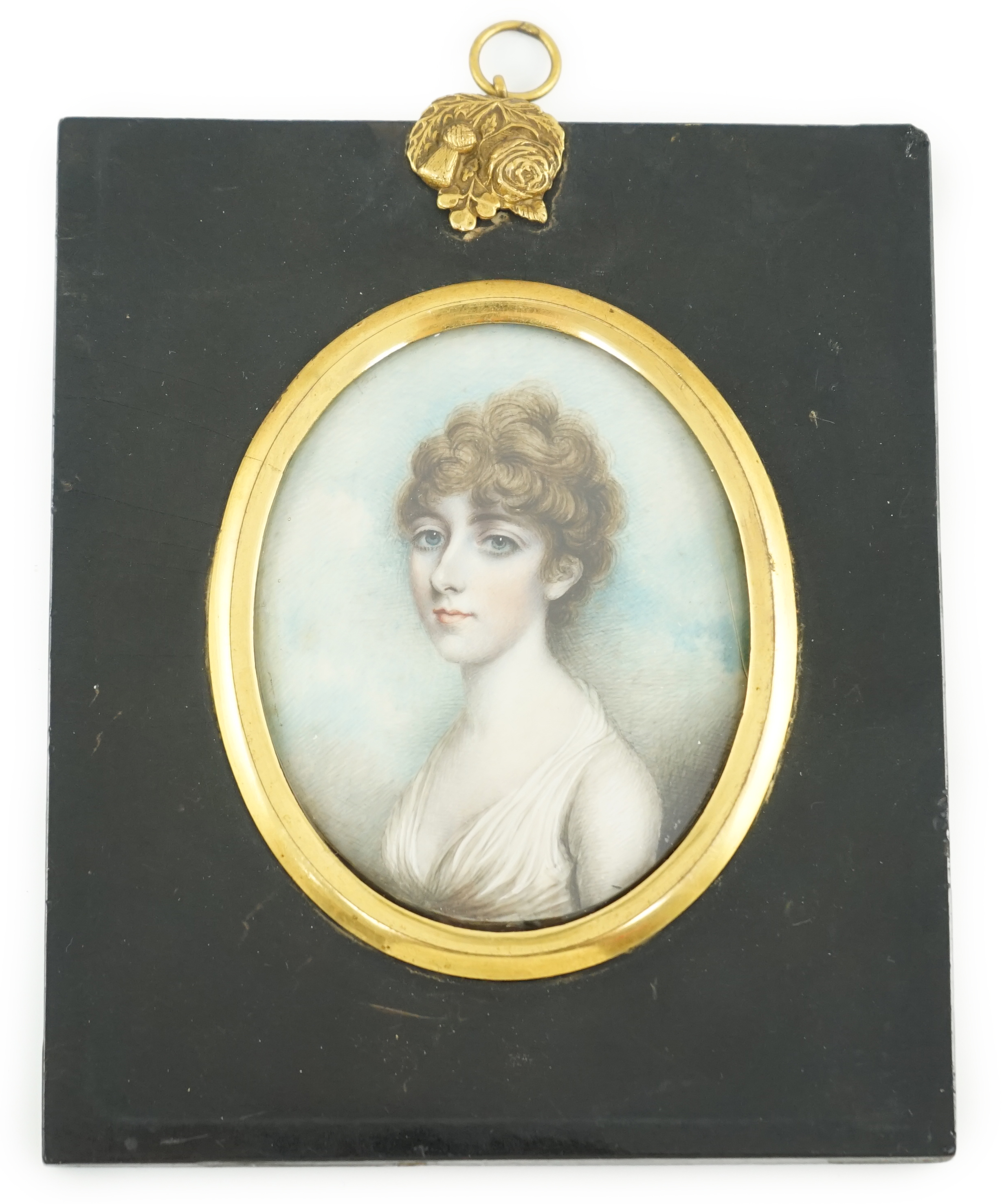 Andrew Plimer (1763-1837), Portrait miniature of Grace M.Smith, watercolour on ivory, 7.2 x 5.8cm. CITES Submission reference LR5338ZR